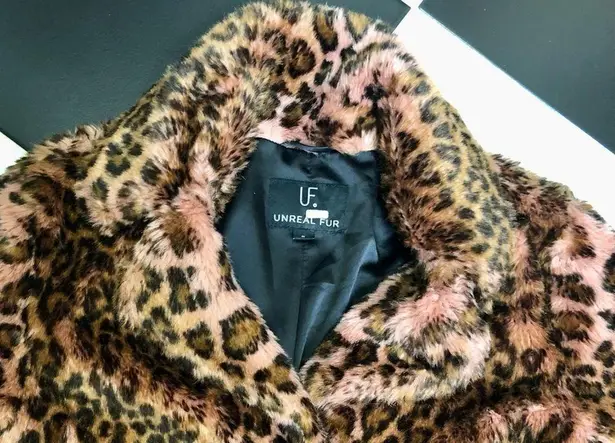 Unreal Fur Faux Dark Pink Urban Tiger Teddy Coat Jacket Mob Wife Aesthetic Furry