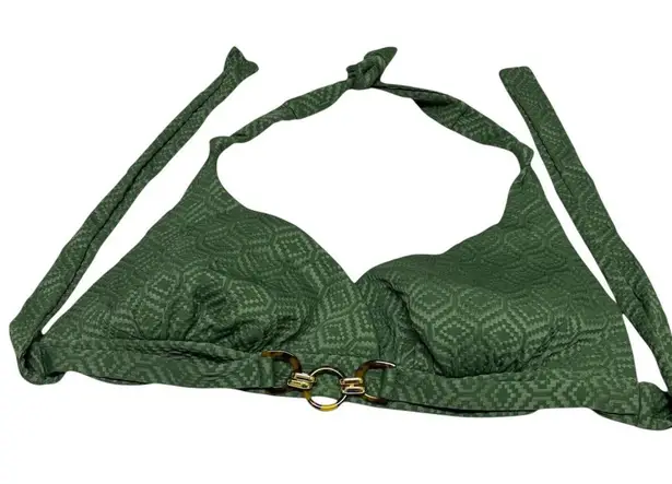 Cobey by Calzedonia Amelia Green Textured Bikini Top NEW XL Palm Green