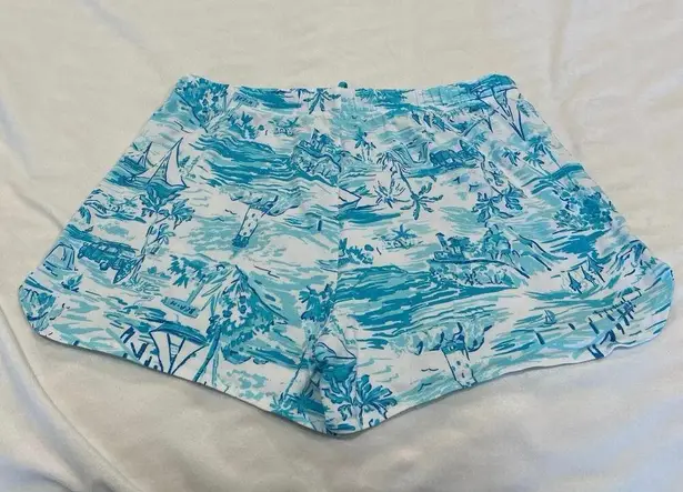 Cuddl Duds Printed T-Shirt & Shortie Boxer Pajamas Set 2-Pc. Blue/White Medium