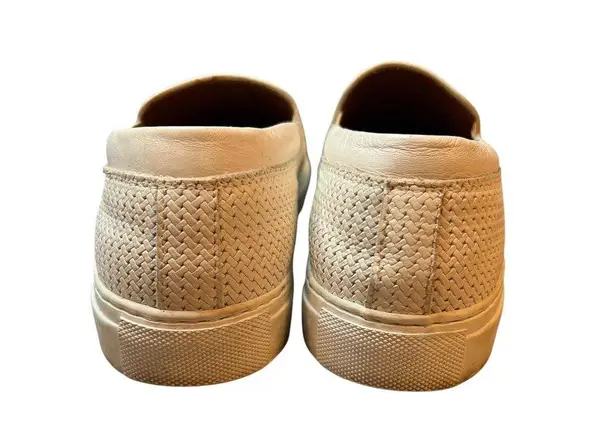 Aquatalia White Woven Leather Slip-On Alisha Sneakers Women Size 8 Made in Italy