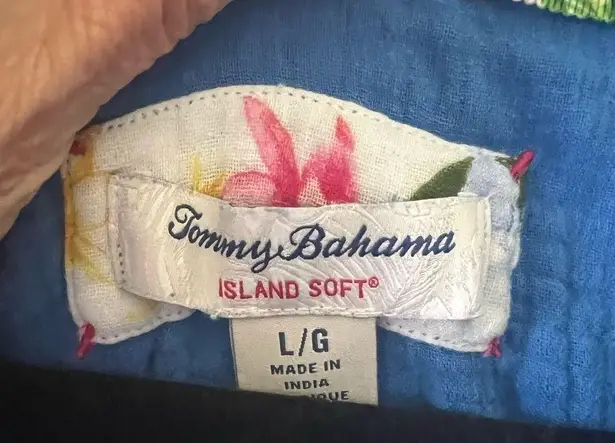 Tommy Bahama  Island Soft gauze royal blue top