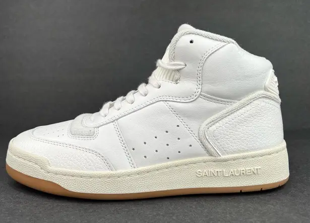 Saint Laurent SL 80 WOMEN SL/80 HIGH TOP LOGO YSL LEATHER SNEAKERS SIZE 39.5
