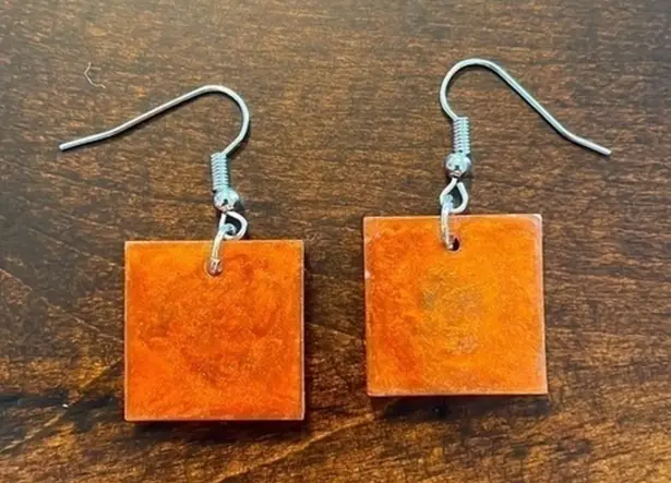 None Square acrylic earrings