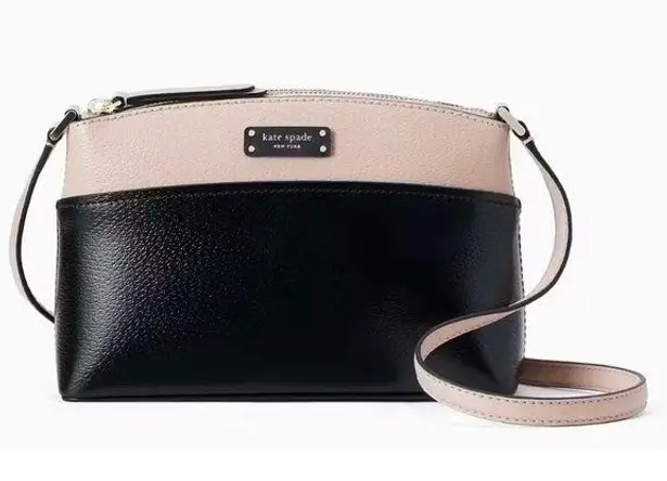 Kate Spade  Jeanne Crossbody Bag Black Pink Leather Shoulder Bag