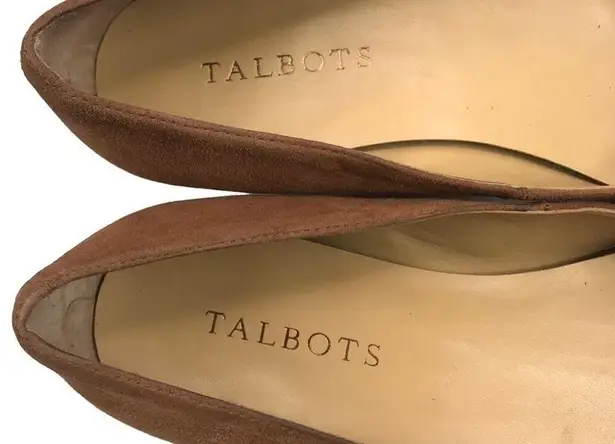 Talbots  Pleated Ballet Shoe Sz 7.5M Suede Normcore Business Romantic Retro Y2K