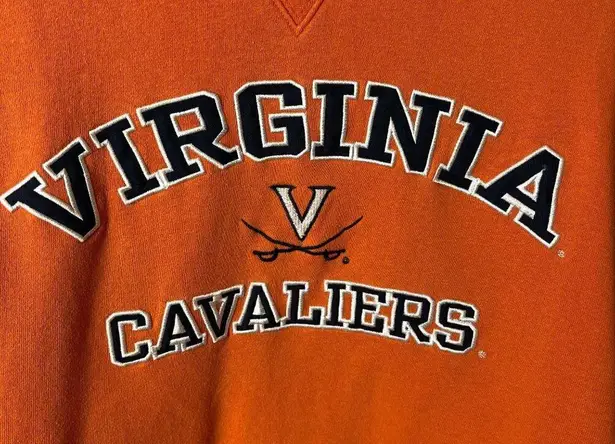 Vintage 90s Virginia Cavaliers Orange Crewneck Sweatshirt L Embroidered Unisex Size L