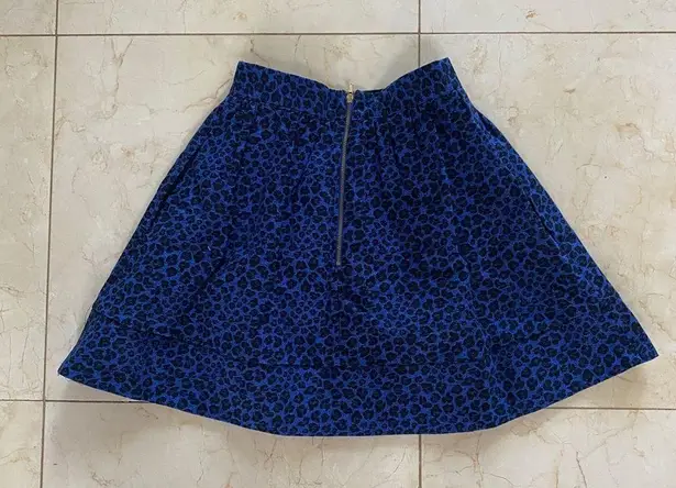 Hutch NWOT Blue Leopard Mini Skirt Size 4