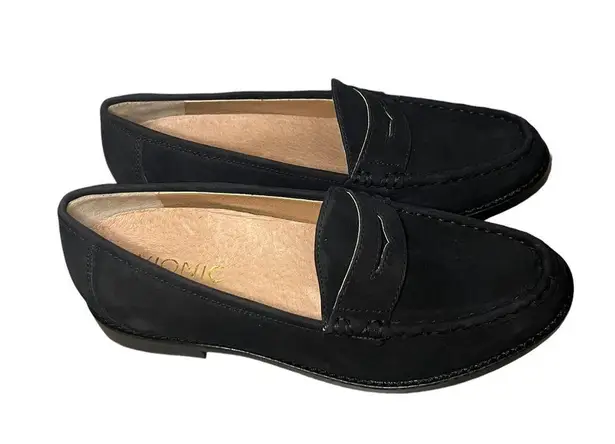 Vionic Waverly Black Suede Loafers Arch Support Sz 5 NWOB