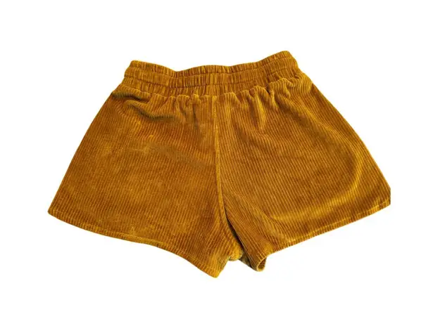 SEZANE Mini Shorts in XS Mustard Gold Pocketed Mid Rise Yellow