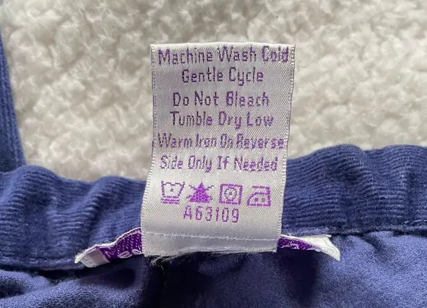 Susan Graver Vintage Navy Corduroy Pants A63109 Size 1X Cotton and Spandex