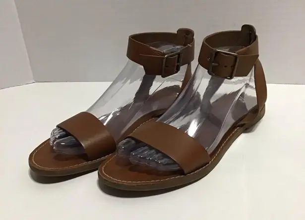 Madewell  Boardwalk Women's Brown Leather Upper Ankle Strap Sandal Size 8.5