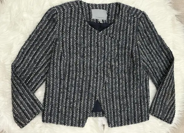 Classiques Entier Navy Blue and White Striped Cardigan Size XS
