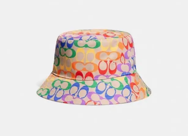 Coach  rainbow signature Bucket Hat C9122