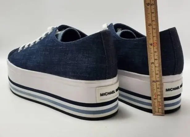 Michael Kors  Ronnie Denim Platform Low Top Sneaker Size 9.5