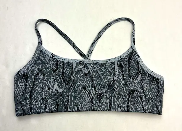 Beyond Yoga Snake Print Womens SZ Small Grey Gray Sports Bra Athletic *TINY FLAW