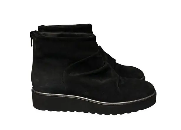 Eric Michael Womens Black Suede Ankle Boots With Zipper Closure Size 38 US 7.5 - Image 4