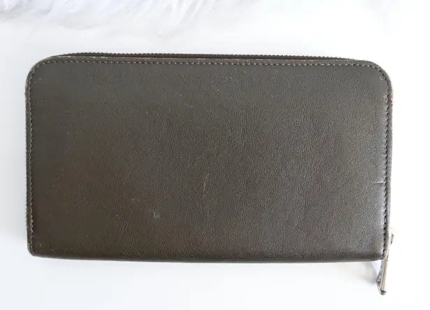 Longchamp  Le Pliage Cuir Zip Around Long Continental Khaki Grey thumbnail 2