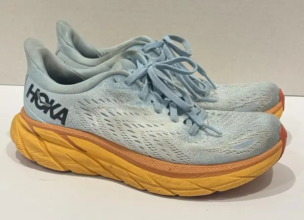 Hoka One One Clifton 8 1119394-SSIF Women's US 7B Running Shoes Blue Sneakers - Image 1