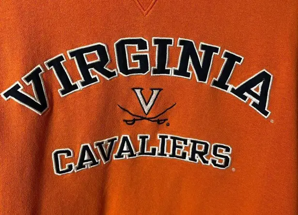 Vintage 90s Virginia Cavaliers Orange Crewneck Sweatshirt L Embroidered Unisex Size L