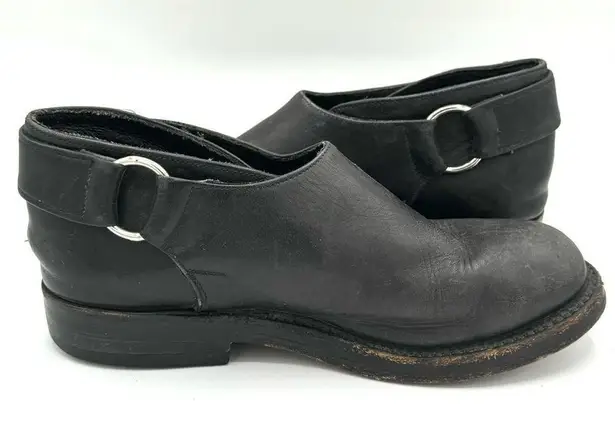 NANA Vintage Late 80s Early 90s Black Leather Single Buckle Shoes Size UK 4 US 6