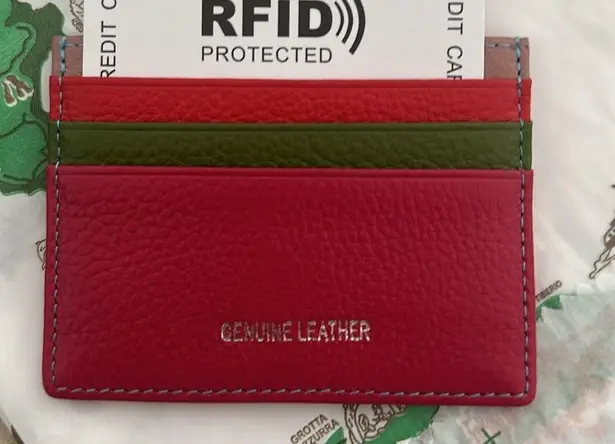 🇮🇹 Firenze Genuine Leather Multicolored Double Sided Credit Card Holder