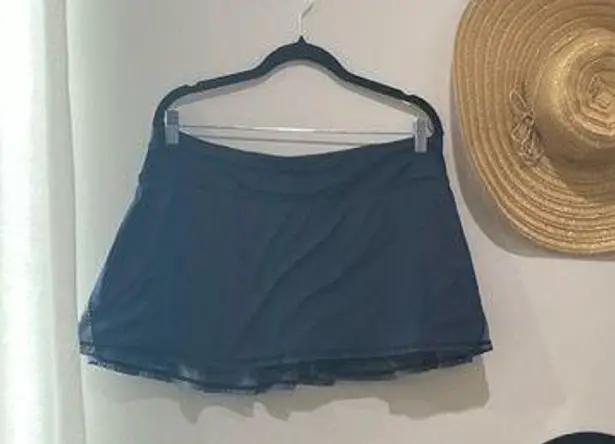 Lululemon Run Pacesetter Tiered Ruffle Skort Shorts navy