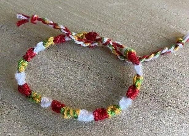 Handmade Everlyn Bracelet, anklet, trendy, comfortable, tie, embroidery thread, woven, gi
