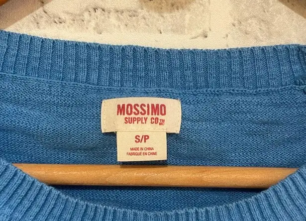 Women’s Mossimo blue and pink horizontal striped lightweight sweater, Small