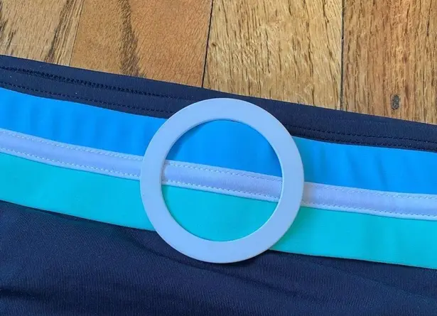 Bleu Rod Beattie Buckle Up Front Belted Bikini Swim Bottom Sz 8