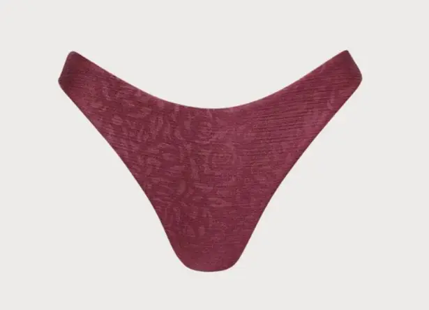 Berlook Burgundy Jacquard Underwire Bikini Top and bottom 57 Red Size L