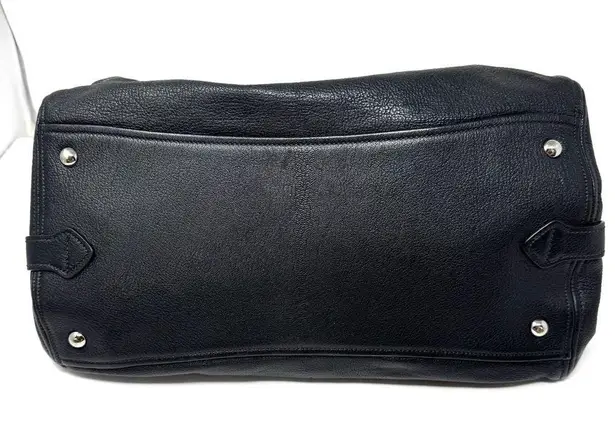 Miu Miu black textured leather satchel