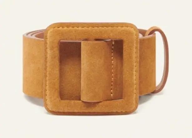Ba&sh Betty Suede Square Buckle Belt in Brown Size 85 (29in)