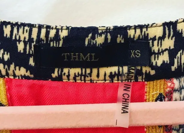 THML CONTRAST PANEL TUNIC dress sz XS