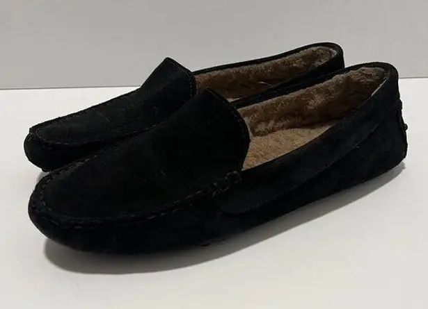 M. Gemi The Felize Shearling Black Suede Fleece Lined Driving Moccasin Shoe Size 7.5