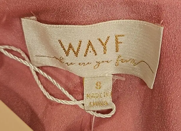 WAYF 💕💕 The Angelina Floral Wrap Gown ~ Mauve Pink Floral Print Small S NWT