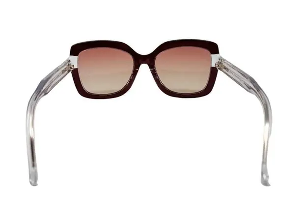 Bally Oversized Square Butterfly Sunglasses Bordeaux Red with case BY0020H