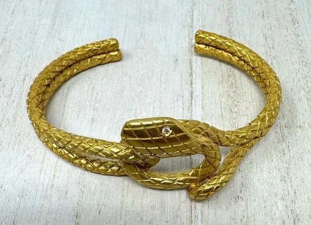JULIE VOS 24K gold plated serpent cuff, NWOT