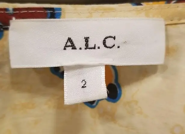 ALC Frank 💕A.L.C.💕 Rylan Printed Puff Sleeve Top & Lucie Floral Maxi Skirt ~ Apricot 2