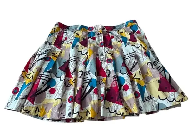 Vintage 90s Prince Abstract Pleated Tennis Skirt Size 14 Multiple