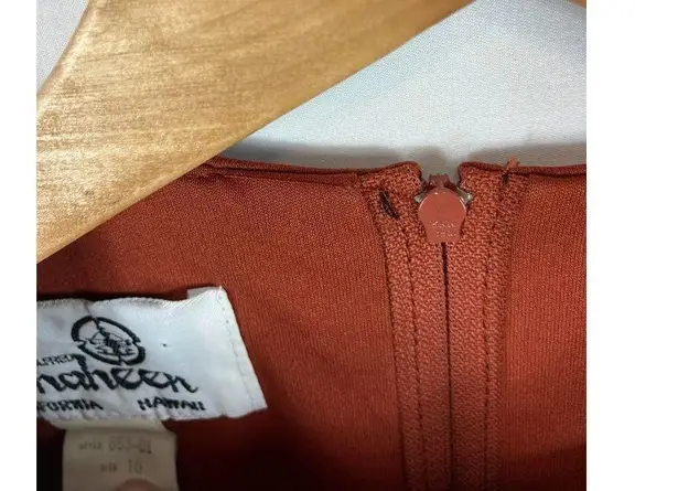 Alfred Shaheen Orange Black Color Block Jumpsuit Size 10