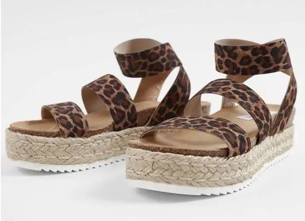 Steve Madden  Brown Espadrille Platform Sandals thumbnail 1