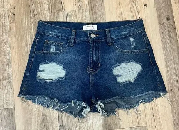 Just USA -  boutique denim raw hem distressed shorts sz small