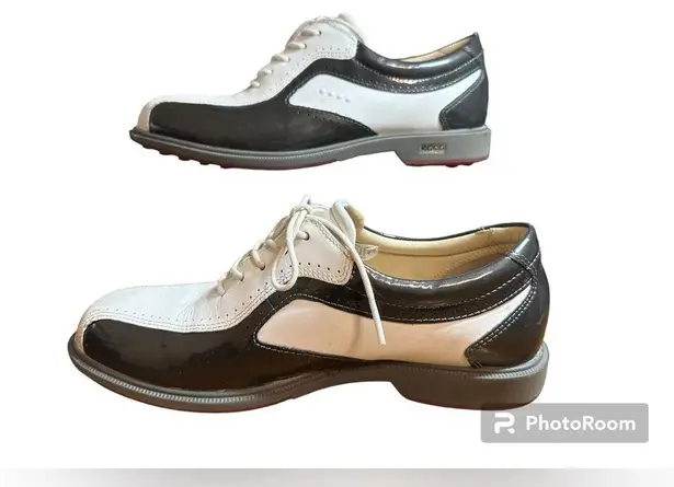Ecco Hydromax Womens Brown White Leather‎ Golf Shoes Size 36