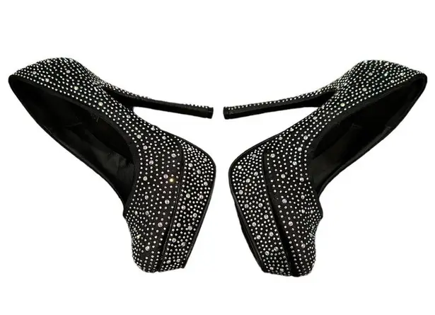 Delicacy DELUXY PLATFORM STILETTO BLING JEWELED SHOES 6.5