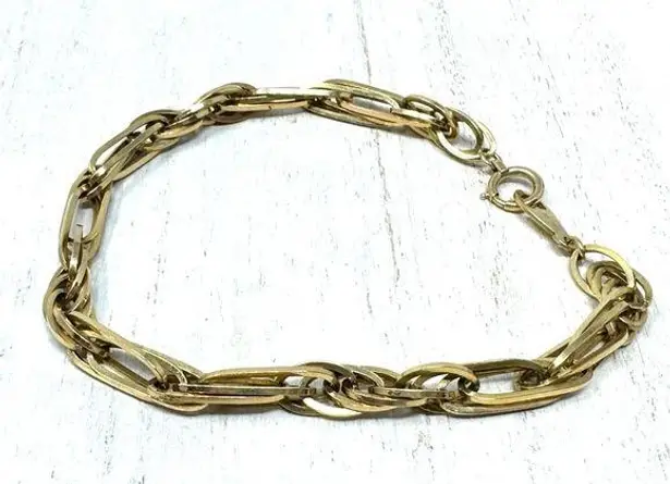 Solid 18K yellow gold interlocking bracelet, 11.8g