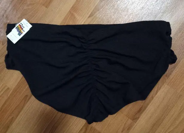 TT Lattice Side Textured Bikini Swim Bottoms in Black Size 3X