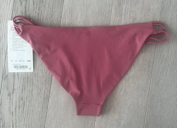 Lululemon Shoreline Bikini Bottom Pink Size 10 New NWT LW7AOAS CHRT