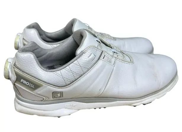 Footjoy FJ Pro SL Boa White Leather Golf Shoes 98137 Women's Size 8.5