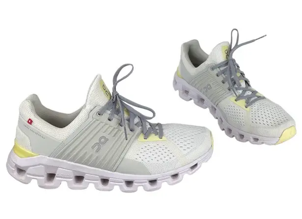 On Cloud Cloudswift Athletic Running Shoes Sz 10.5 Womens White Limelight