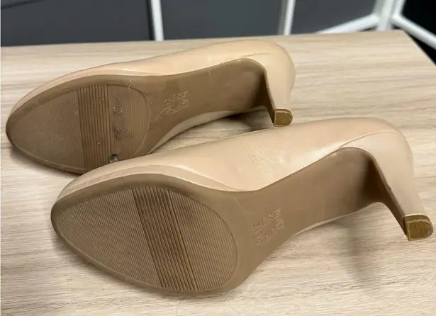 Naturalizer Nude Michelle Platform Leather Pumps